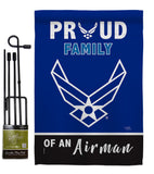 Proud Family Airman - Military Americana Vertical Impressions Decorative Flags HG108466 Made In USA