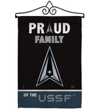 Proud Family USSF - Military Americana Vertical Impressions Decorative Flags HG108467 Made In USA