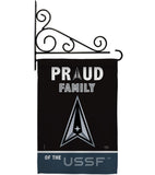 Proud Family USSF - Military Americana Vertical Impressions Decorative Flags HG108467 Made In USA