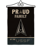 Proud Family USSF - Military Americana Vertical Impressions Decorative Flags HG108467 Made In USA