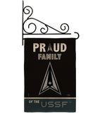 Proud Family USSF - Military Americana Vertical Impressions Decorative Flags HG108467 Made In USA