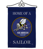 Home of Seabees Sailor - Military Americana Vertical Impressions Decorative Flags HG108469 Made In USA