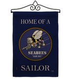 Home of Seabees Sailor - Military Americana Vertical Impressions Decorative Flags HG108469 Made In USA