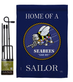 Home of Seabees Sailor - Military Americana Vertical Impressions Decorative Flags HG108469 Made In USA