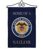 Home of Navy Sailor - Military Americana Vertical Impressions Decorative Flags HG108471 Made In USA