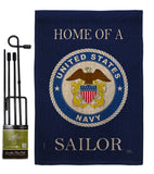 Home of Navy Sailor - Military Americana Vertical Impressions Decorative Flags HG108471 Made In USA