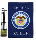 Home of Navy Sailor - Military Americana Vertical Impressions Decorative Flags HG108471 Made In USA