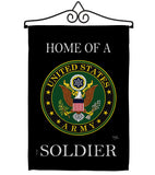 Home of Army Soldier - Military Americana Vertical Impressions Decorative Flags HG108472 Made In USA