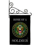 Home of Army Soldier - Military Americana Vertical Impressions Decorative Flags HG108472 Made In USA