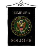 Home of Army Soldier - Military Americana Vertical Impressions Decorative Flags HG108472 Made In USA