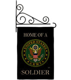 Home of Army Soldier - Military Americana Vertical Impressions Decorative Flags HG108472 Made In USA