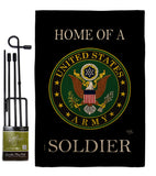 Home of Army Soldier - Military Americana Vertical Impressions Decorative Flags HG108472 Made In USA