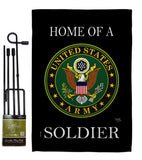 Home of Army Soldier - Military Americana Vertical Impressions Decorative Flags HG108472 Made In USA