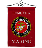 Home of Marine Corps - Military Americana Vertical Impressions Decorative Flags HG108473 Made In USA