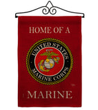 Home of Marine Corps - Military Americana Vertical Impressions Decorative Flags HG108473 Made In USA