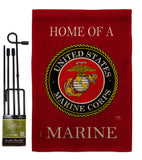 Home of Marine Corps - Military Americana Vertical Impressions Decorative Flags HG108473 Made In USA