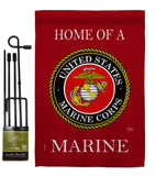 Home of Marine Corps - Military Americana Vertical Impressions Decorative Flags HG108473 Made In USA