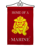 Home of Marine Dog - Military Americana Vertical Impressions Decorative Flags HG108476 Made In USA