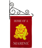 Home of Marine Dog - Military Americana Vertical Impressions Decorative Flags HG108476 Made In USA