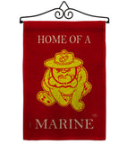 Home of Marine Dog - Military Americana Vertical Impressions Decorative Flags HG108476 Made In USA