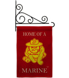 Home of Marine Dog - Military Americana Vertical Impressions Decorative Flags HG108476 Made In USA