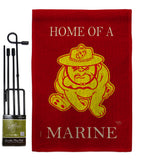 Home of Marine Dog - Military Americana Vertical Impressions Decorative Flags HG108476 Made In USA