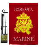 Home of Marine Dog - Military Americana Vertical Impressions Decorative Flags HG108476 Made In USA