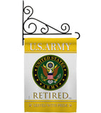 US Army Retired - Military Americana Vertical Impressions Decorative Flags HG108477 Made In USA