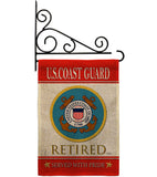 US Coast Guard Retired - Military Americana Vertical Impressions Decorative Flags HG108480 Made In USA