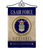 US Air Force Retired - Military Americana Vertical Impressions Decorative Flags HG108481 Made In USA