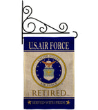 US Air Force Retired - Military Americana Vertical Impressions Decorative Flags HG108481 Made In USA