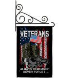 Always Remember - Military Americana Vertical Impressions Decorative Flags HG108485 Made In USA