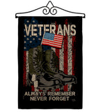 Always Remember - Military Americana Vertical Impressions Decorative Flags HG108485 Made In USA