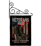 Always Remember - Military Americana Vertical Impressions Decorative Flags HG108485 Made In USA