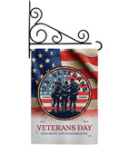 US Veterams - Military Americana Vertical Impressions Decorative Flags HG108486 Made In USA