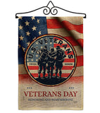 US Veterams - Military Americana Vertical Impressions Decorative Flags HG108486 Made In USA