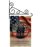 US Veterams - Military Americana Vertical Impressions Decorative Flags HG108486 Made In USA