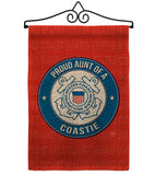 Proud Aunt Coastie - Military Americana Vertical Impressions Decorative Flags HG108490 Made In USA