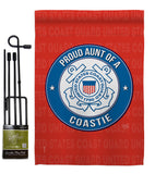 Proud Aunt Coastie - Military Americana Vertical Impressions Decorative Flags HG108490 Made In USA