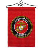 Proud Aunt Marines - Military Americana Vertical Impressions Decorative Flags HG108491 Made In USA