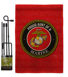 Proud Aunt Marines - Military Americana Vertical Impressions Decorative Flags HG108491 Made In USA