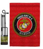 Proud Aunt Marines - Military Americana Vertical Impressions Decorative Flags HG108491 Made In USA