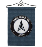 Proud Aunt USSF - Military Americana Vertical Impressions Decorative Flags HG108495 Made In USA