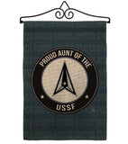 Proud Aunt USSF - Military Americana Vertical Impressions Decorative Flags HG108495 Made In USA