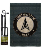 Proud Aunt USSF - Military Americana Vertical Impressions Decorative Flags HG108495 Made In USA