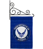 Proud Brother Airman - Military Americana Vertical Impressions Decorative Flags HG108496 Made In USA