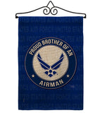 Proud Brother Airman - Military Americana Vertical Impressions Decorative Flags HG108496 Made In USA