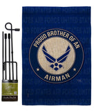 Proud Brother Airman - Military Americana Vertical Impressions Decorative Flags HG108496 Made In USA