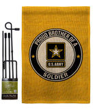 Proud Brother Soldier - Military Americana Vertical Impressions Decorative Flags HG108497 Made In USA