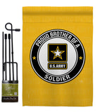 Proud Brother Soldier - Military Americana Vertical Impressions Decorative Flags HG108497 Made In USA